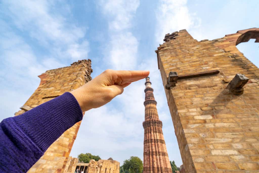 Qutub Minar - New Delhi India forced perspective photo